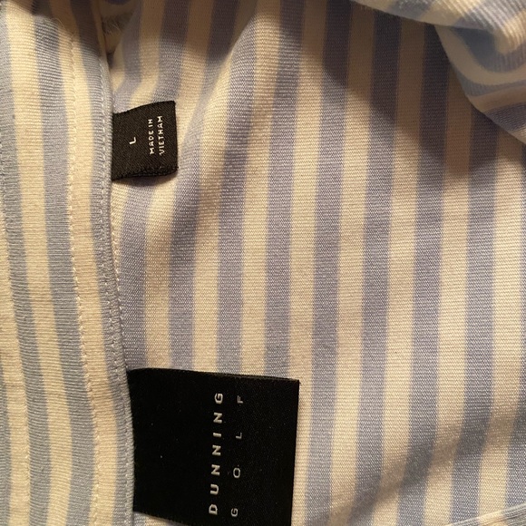 Dunning Golf Striped Baltusrol Carter Cup Shirt Size L - Picture 6 of 6